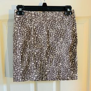Leopard print Jean skirt